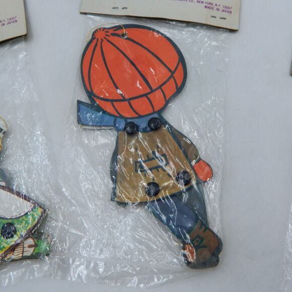 Vintage Woolworth Jointed Christmas Ornaments Mixed Lot of 5 Holly Hobbie NOS - Picture 10 of 13